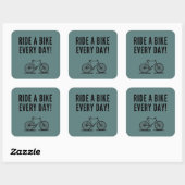 Motivatie fietsen vierkante sticker (Vel)
