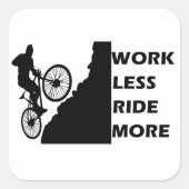 Motivatie fietsen vierkante sticker (Voorkant)