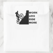 Motivatie fietsen vierkante sticker (Tas)
