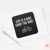 Motivatie fietsen vierkante sticker (Envelop)