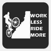 Motivatie fietsen vierkante sticker (Voorkant)