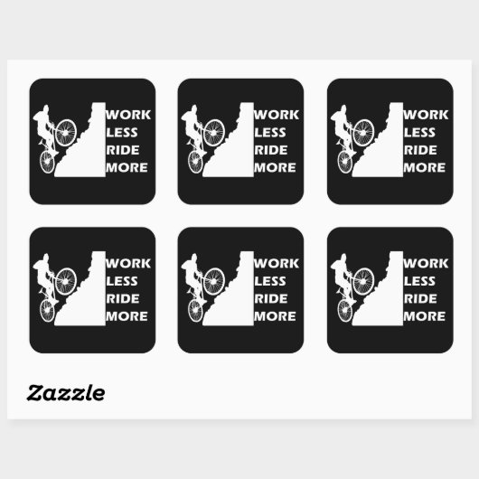 Motivatie fietsen vierkante sticker (Vel)