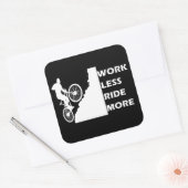 Motivatie fietsen vierkante sticker (Envelop)