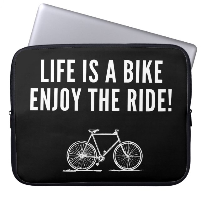 Motivatie fietsoffertes laptop sleeve (Voorkant)