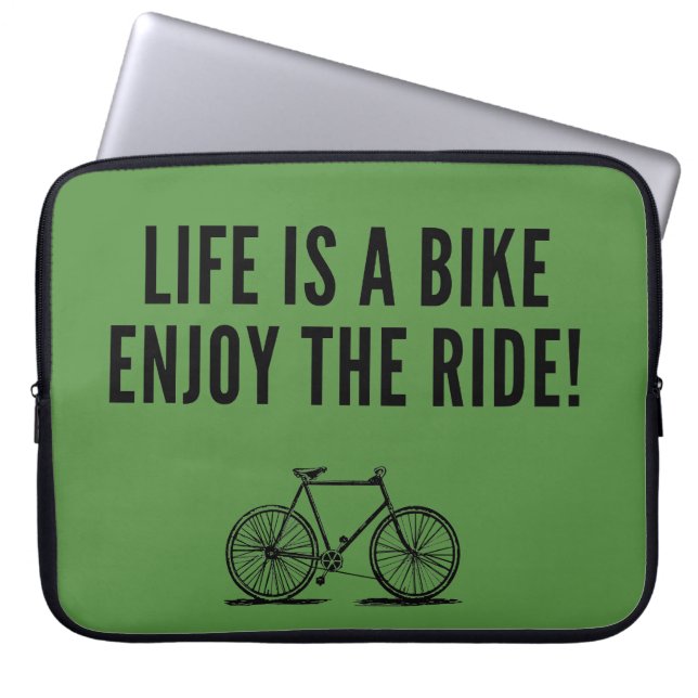 Motivatie fietsoffertes laptop sleeve (Voorkant)