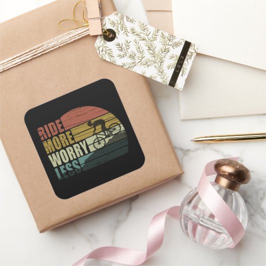 Motivatie fietsoffertes vierkante sticker (Geschenken)