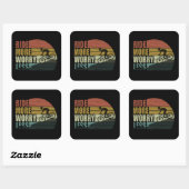 Motivatie fietsoffertes vierkante sticker (Vel)