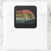 Motivatie fietsoffertes vierkante sticker (Tas)