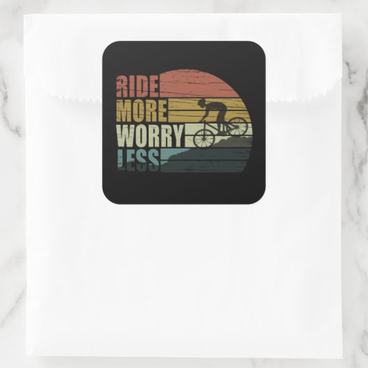 Motivatie fietsoffertes vierkante sticker (Tas)