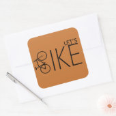 Motivatie fietsoffertes vierkante sticker (Envelop)