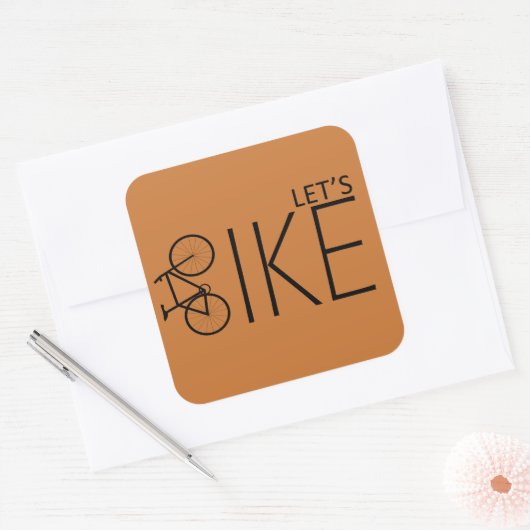 Motivatie fietsoffertes vierkante sticker (Envelop)