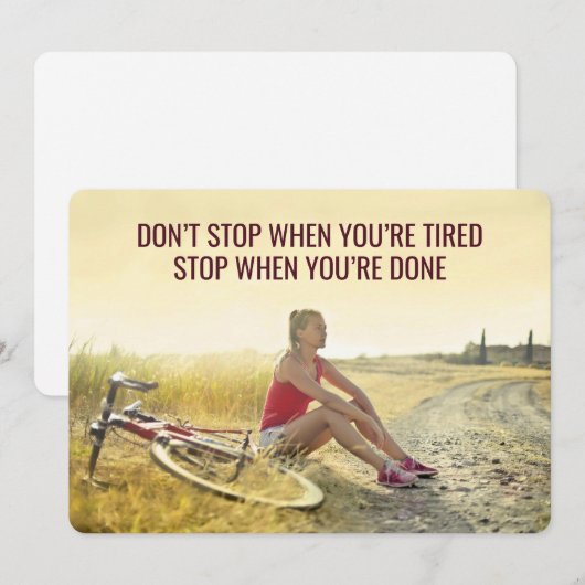 Motivatie fietsprint –  offerte feestdagenkaart (Voorkant / Achterkant)