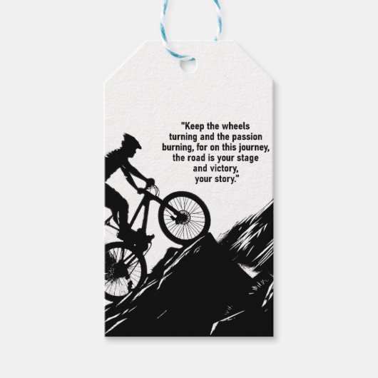 Motivatie Fietssport om u te inspireren Custom Cadeaulabel (Voorkant)