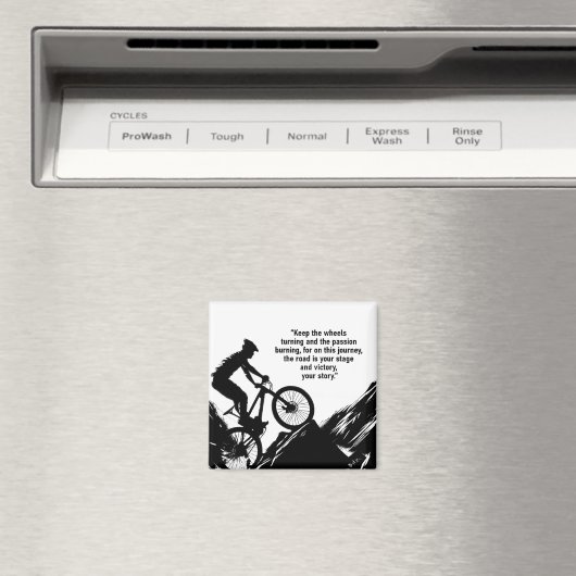 Motivatie Fietssport om u te inspireren Custom Magneet (Insitu (Vaatwasser))