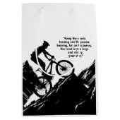 Motivatie Fietssport om u te inspireren Custom Medium Cadeauzakje (Voorkant)