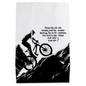 Motivatie Fietssport om u te inspireren Custom Medium Cadeauzakje (Achterkant)