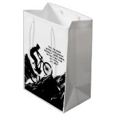 Motivatie Fietssport om u te inspireren Custom Medium Cadeauzakje (Achterkant Gekanteld)