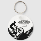 Motivatie Fietssport om u te inspireren Custom Sleutelhanger (Voorkant)