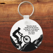 Motivatie Fietssport om u te inspireren Custom Sleutelhanger (Voorkant)