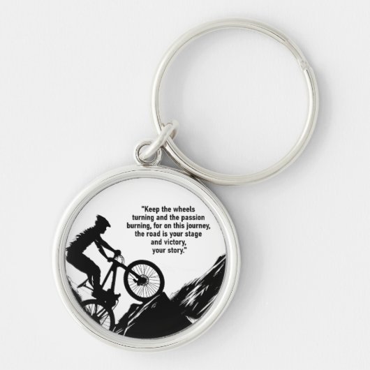 Motivatie Fietssport om u te inspireren Custom Sleutelhanger (Voorkant)