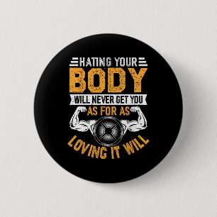 Motivatie Fitness Bodybuilding Workout Gym Quot Ronde Button 5,7 Cm