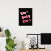 Motivatie fitness brn zwarte Baby roze Poster (Thuiskantoor)