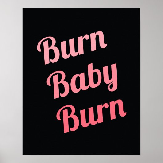 Motivatie fitness brn zwarte Baby roze Poster (Voorkant)