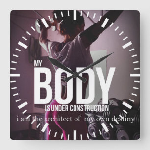 Motivatie fitness Gym Vierkante Klok