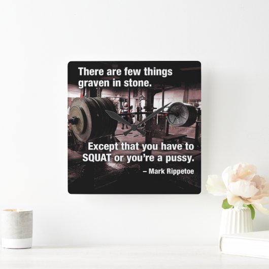 Motivatie fitness Gym Vierkante Klok (Huis)