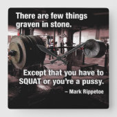 Motivatie fitness Gym Vierkante Klok (Voorkant)