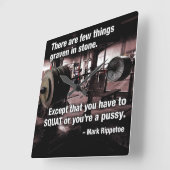 Motivatie fitness Gym Vierkante Klok (Hoek)