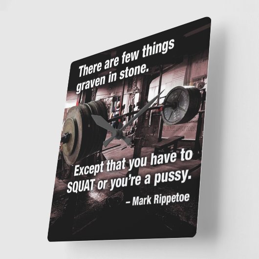 Motivatie fitness Gym Vierkante Klok (Hoek)