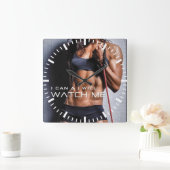 Motivatie fitness Gym Vierkante Klok (Huis)