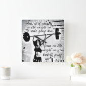 Motivatie fitness Gym Vierkante Klok (Huis)