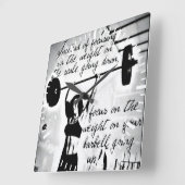 Motivatie fitness Gym Vierkante Klok (Hoek)