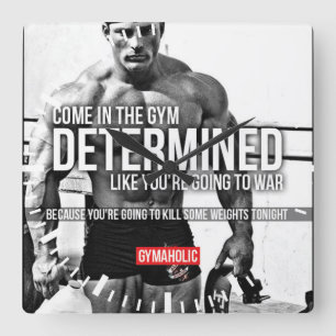 Motivatie fitness Gym Vierkante Klok