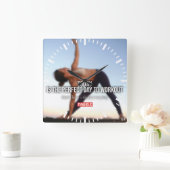 Motivatie fitness Gym Vierkante Klok (Huis)