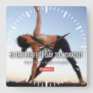 Motivatie fitness Gym Vierkante Klok