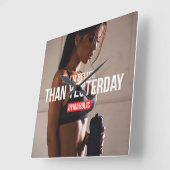 Motivatie fitness Gym Vierkante Klok (Hoek)