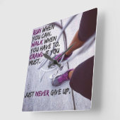 Motivatie fitness Gym Vierkante Klok (Hoek)