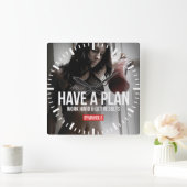 Motivatie fitness Gym Vierkante Klok (Huis)