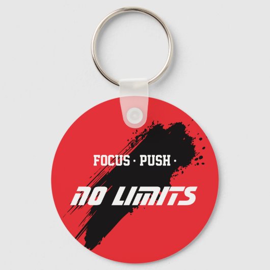 Motivatie Fitness Rood Sleutelhanger (Voorkant)