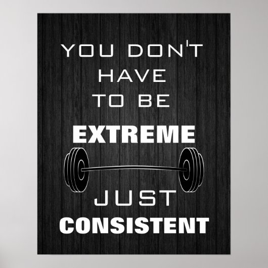 Motivatie fitness van gym-uitwerkingen, citaat poster (Voorkant)