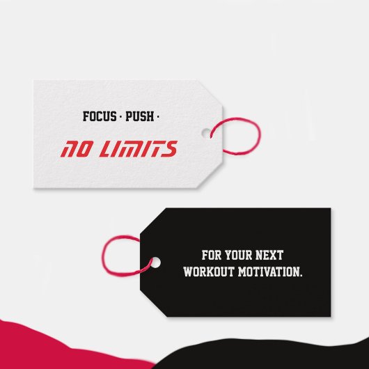 Motivatie Fitness Wit Cadeaulabel