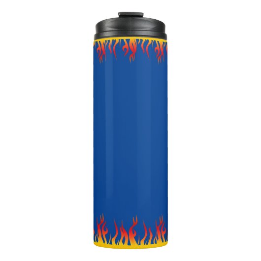 Motivatie Flames Goudgeel Script DEEP BLUE Thermosbeker (Voorkant)