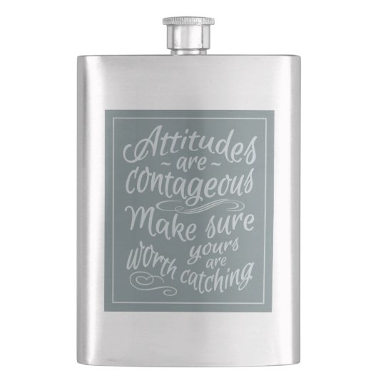 MOTIVATIE fles ATTITUDES Heupfles (Voorkant)