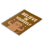 Motivatie Flexing Cat - "Geloof in jezelf" Notitieboek (Linkerzijde)