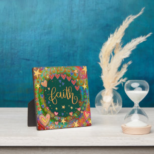 Motivatie Floral Hearts Faith Inspirativity Fotoplaat