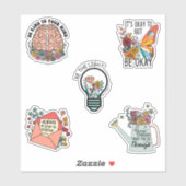 Motivatie Floral Mental Sticker Bundle (Vel)