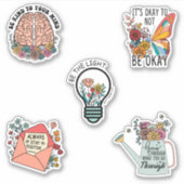 Motivatie Floral Mental Sticker Bundle (Voorkant)